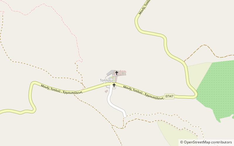 Moni Toplou location map