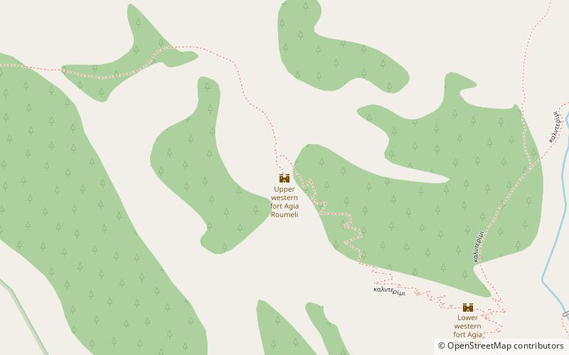 Upper West Fort Agia Roumeli location map