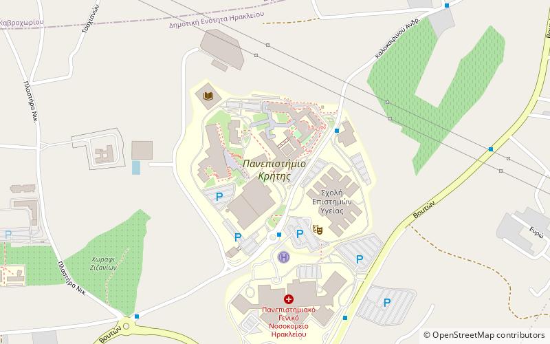 uniwersytet kretenski heraklion location map