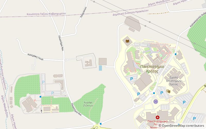 heraklion university sports hall iraklio location map