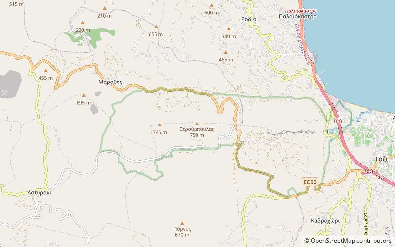 Mount Stroumboulas location map