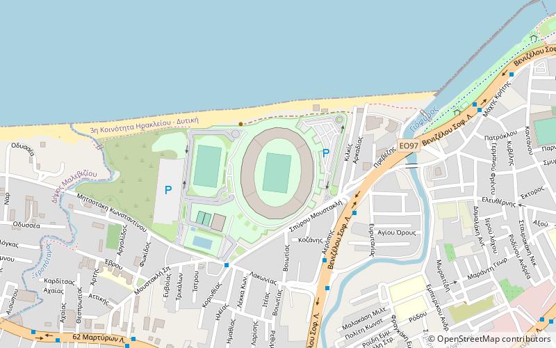 Pankritio Stadium location map