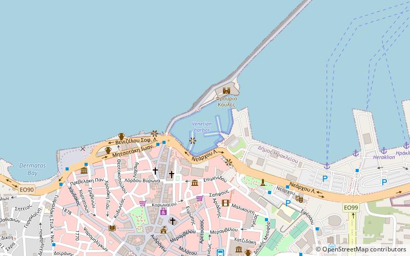 venetian harbor heraklion location map