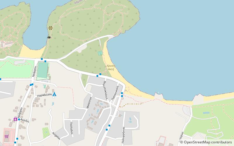 chrissi akti beach chania location map