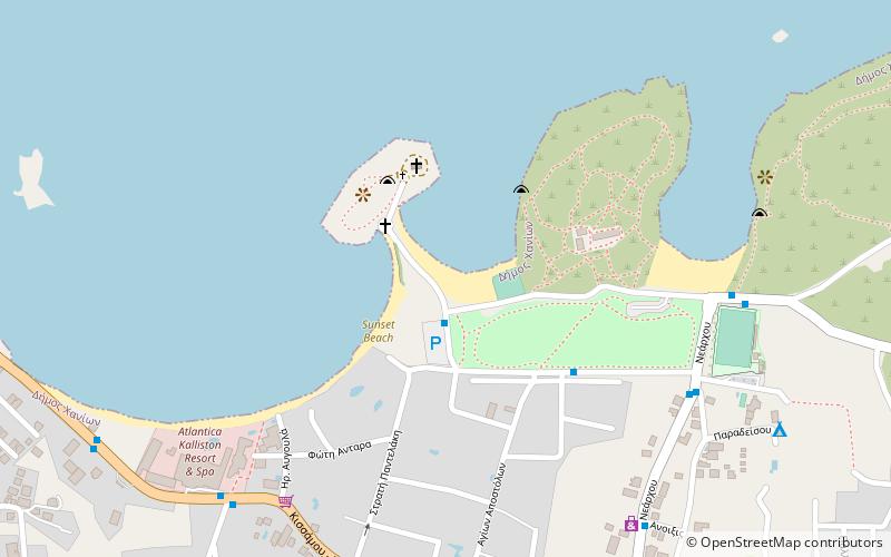 agii apostoli beach chania location map