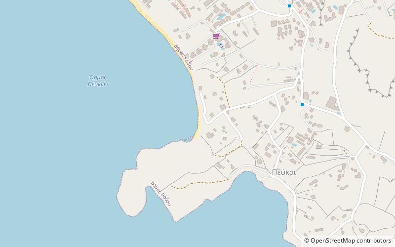 Kavos Beach location map