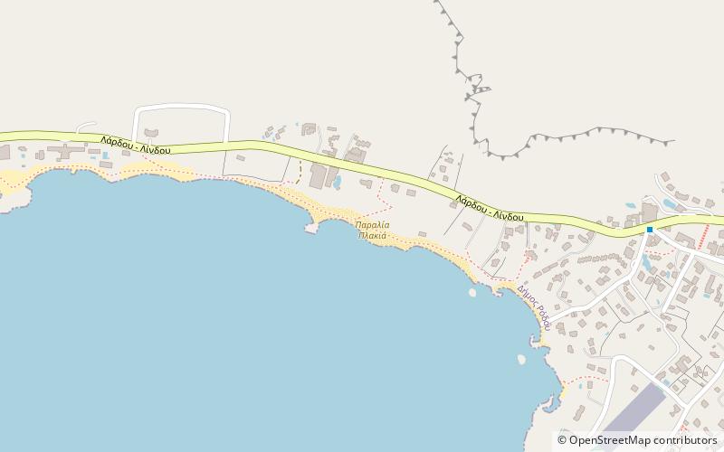 plakia beach wyspa rodos location map