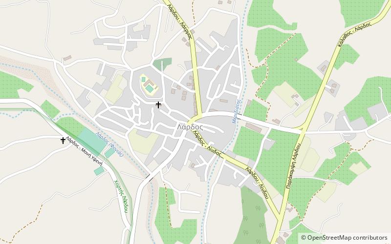 lardos rhodos location map