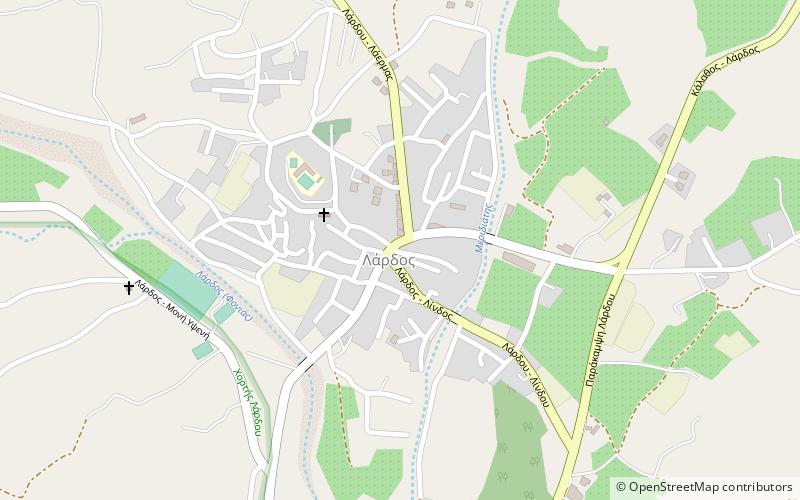 lardos wyspa rodos location map