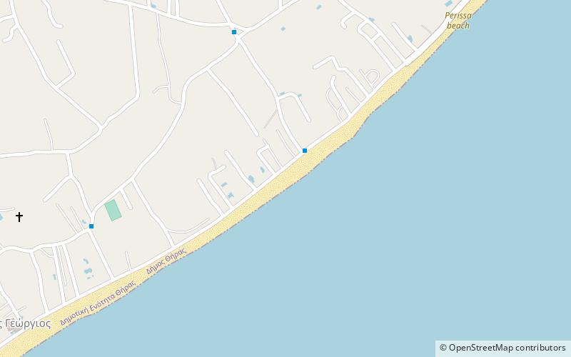Perivolos Beach location map