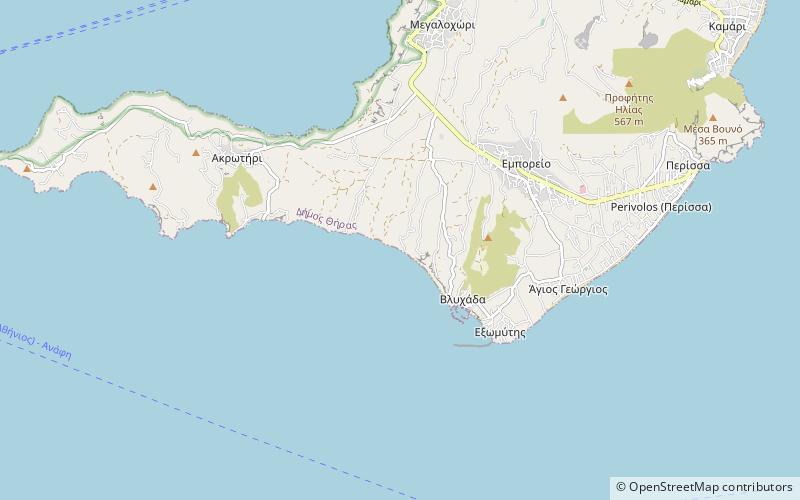 wave bar santorin location map
