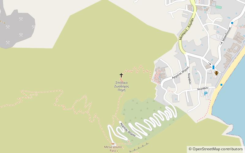 zoodochos pigi kamari location map