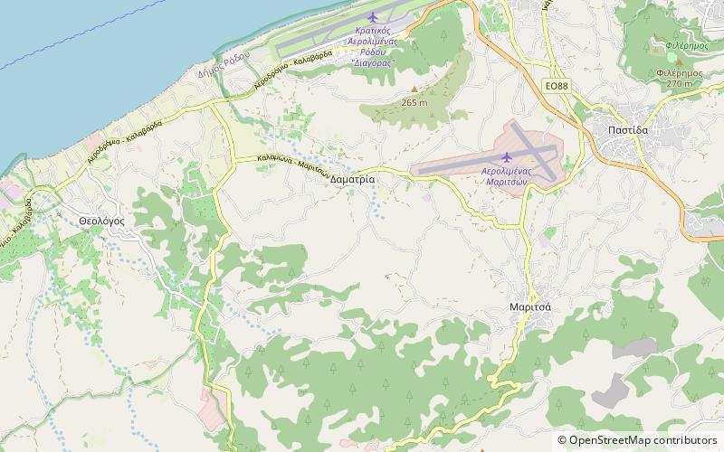Petaloudes location map