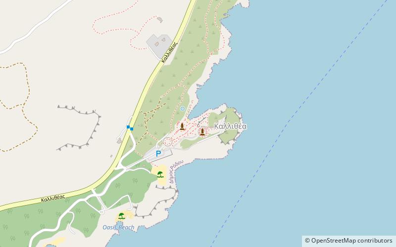 Peges Kallitheas - Kallithea Springs location map