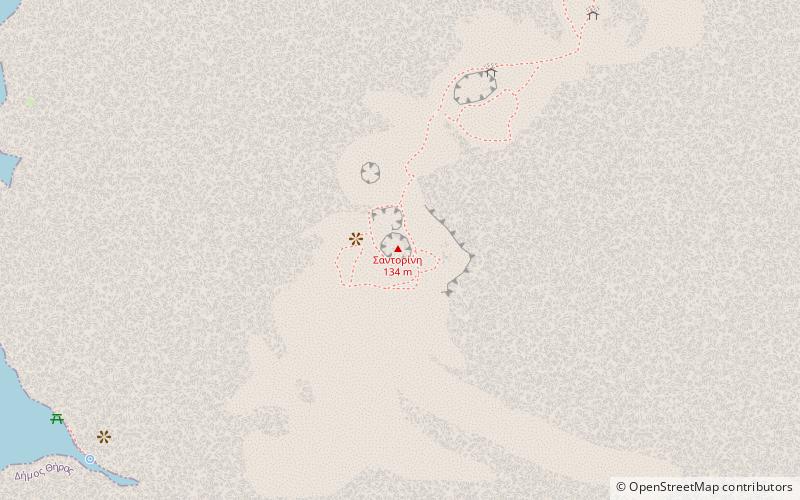 santorini nea kameni location map