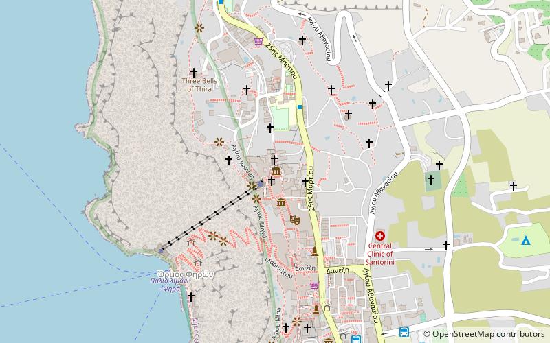megaro gyzi museum fira location map