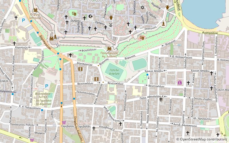 Diagoras Stadium location map