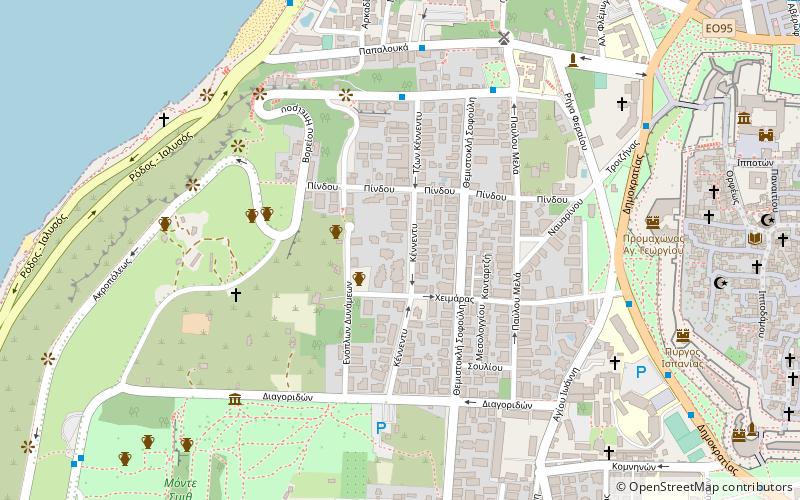 lindos rhodes location map