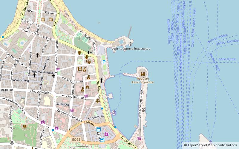 Colosse de Rhodes location map