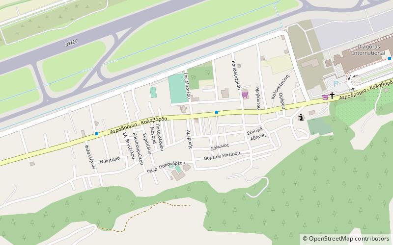 paradisi rhodos location map