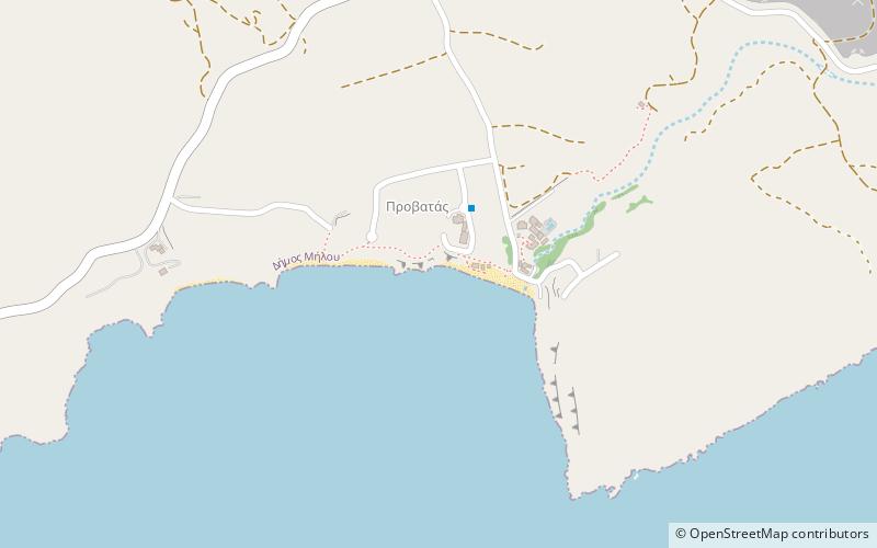 provatas beach milos location map