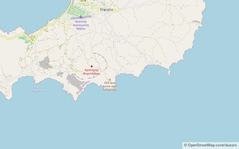 agia kiriaki beach milos location map
