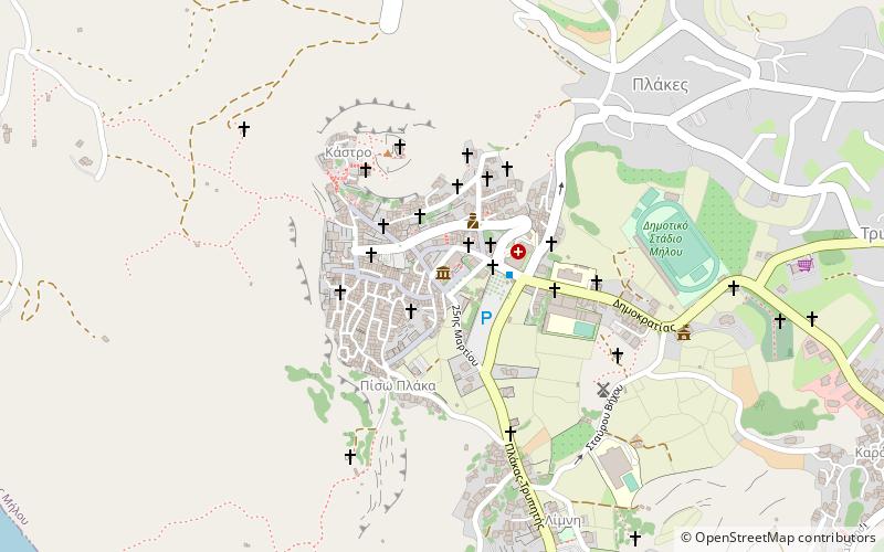 archaeological museum of melos milos location map