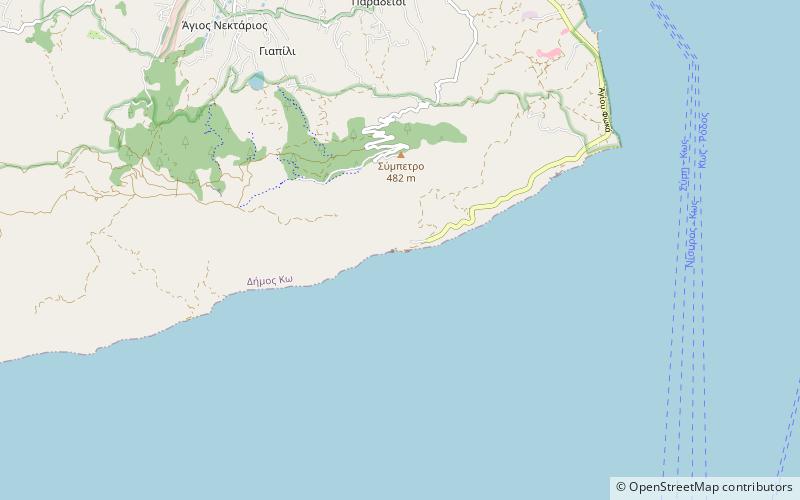 therma beach kos wyspa kos location map