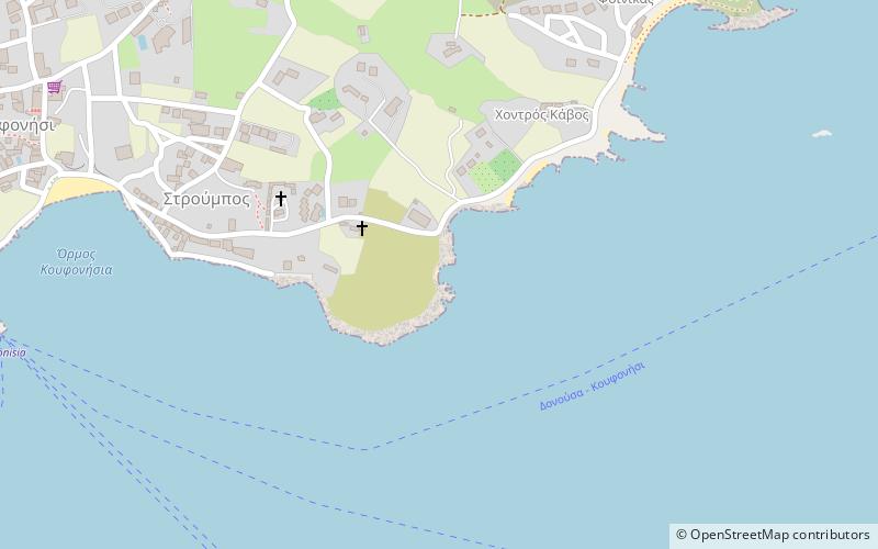 limni beach koufonisi location map