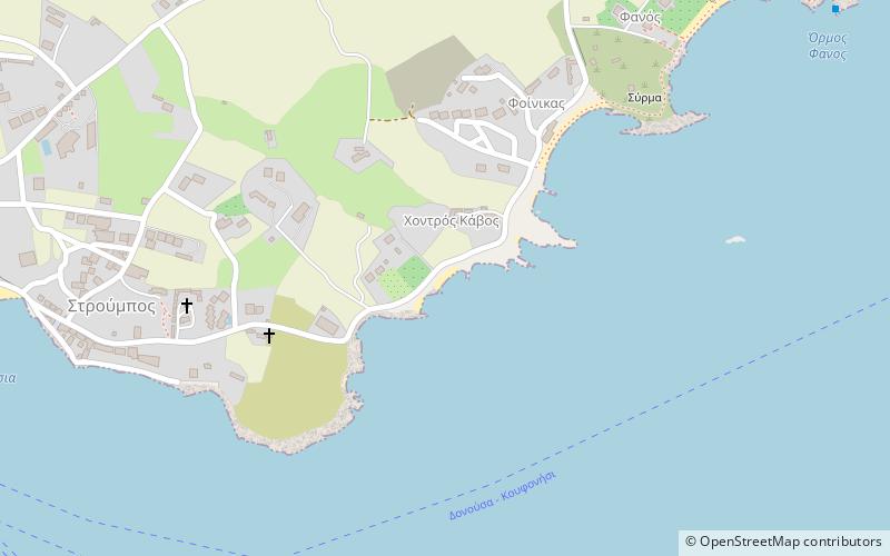 porta beach koufonisi location map