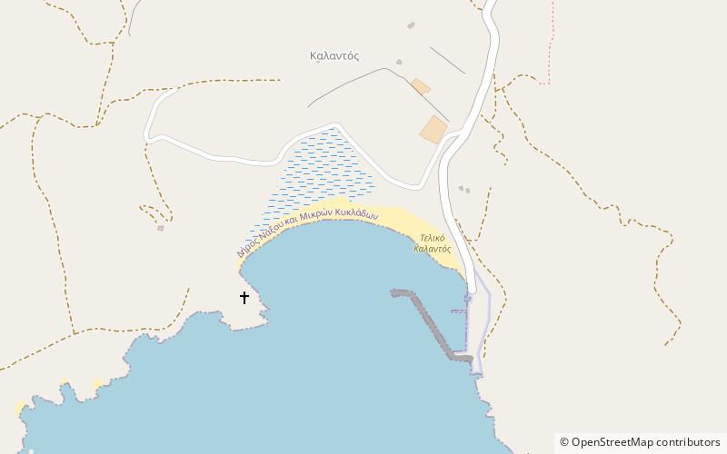 kalados beach naxos location map