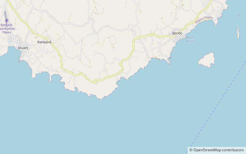 glyfa beach paros location map