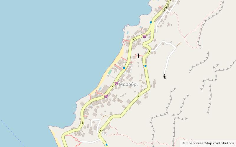 Cantina Masouri Beach Bar location map