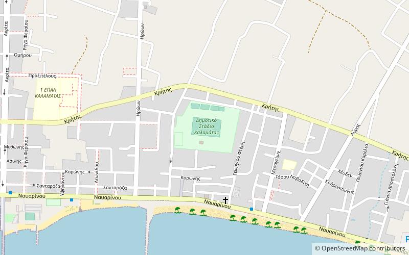 kalamata municipal stadium location map