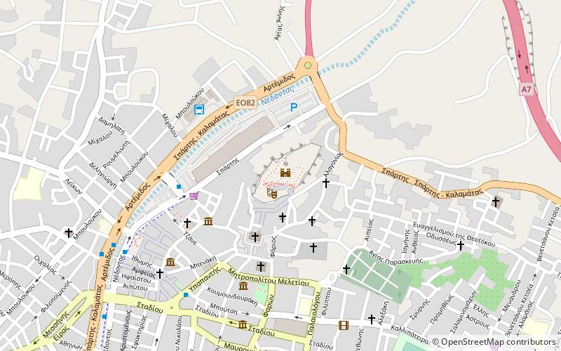 Kastro Kalamatas location map