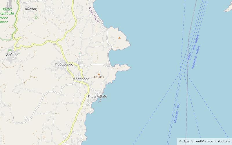 kalogeros paros location map