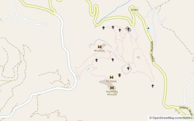 saint sophia mistra location map