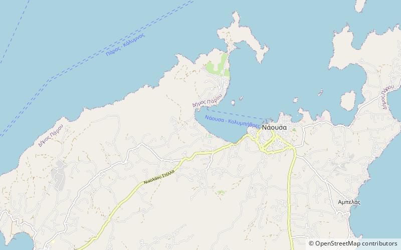 limnes beach paros location map