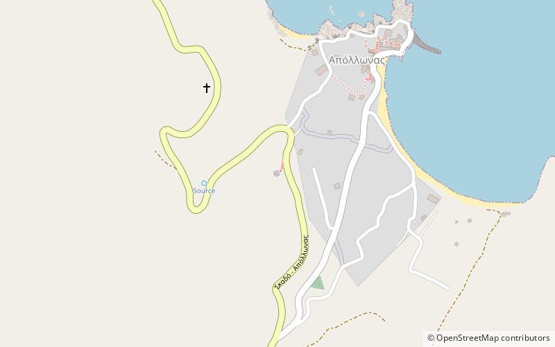 Kouros of Apollonas location map