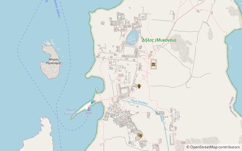 temple of the delians delos location map