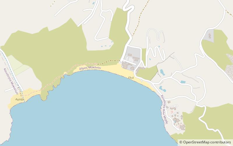 elia mykonos location map