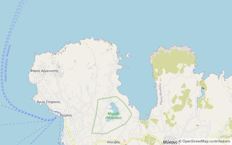 agios sostis mykonos location map