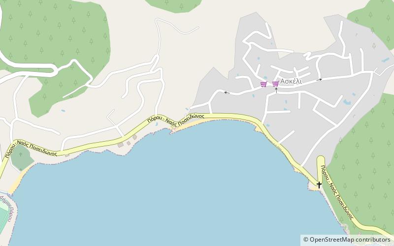 paralia askeliou wyspa poros location map