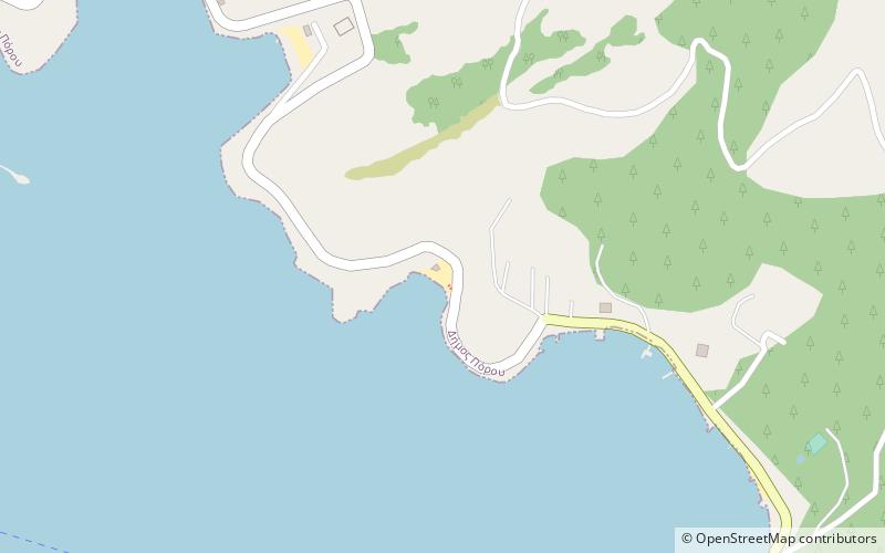 love bay beach wyspa poros location map