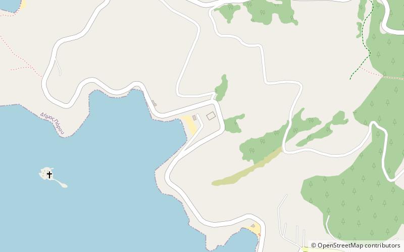russian bay beach wyspa poros location map