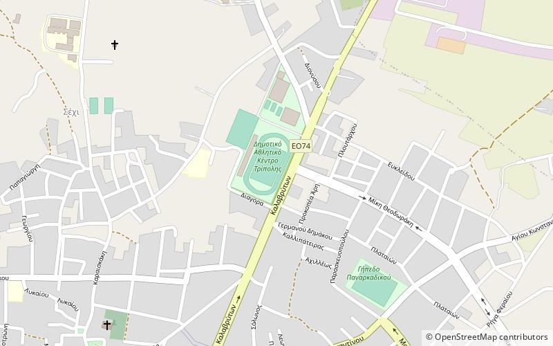 Theodoros Kolokotronis Stadium location map