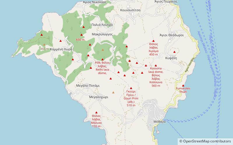 Methana Volcano location map