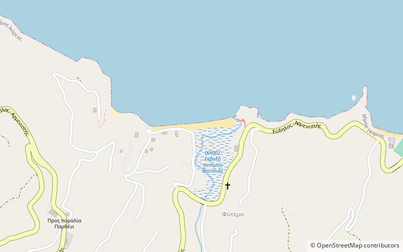 kampos ikaria location map