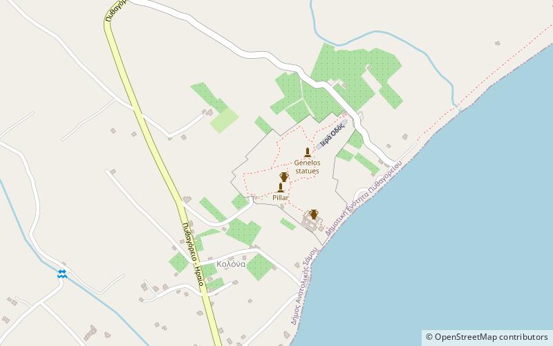 Héraion de Samos location map