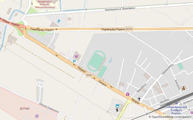pyrgos stadium location map